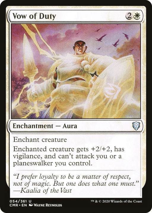 Vow of Duty (CMR-054) [Commander Legends] MTG Single Wizards of the Coast