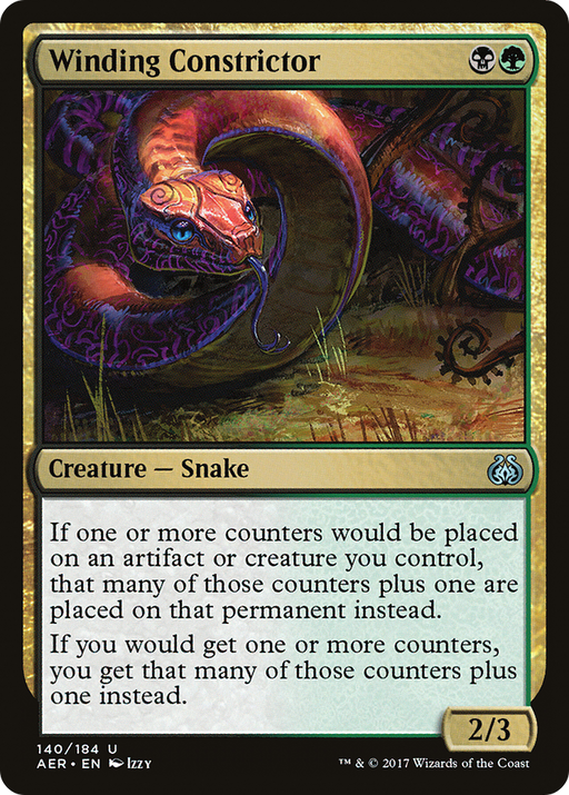 Winding Constrictor (AER-140) [Aether Revolt] Foil MTG Single Wizards of the Coast