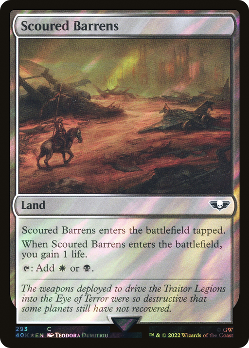 Scoured Barrens (40K-293★) [Warhammer 40,000 Commander] Foil MTG Single Wizards of the Coast