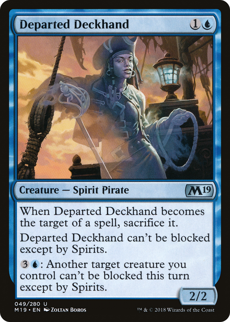 Departed Deckhand (M19-049) [Core Set 2019] Foil MTG Single Wizards of the Coast