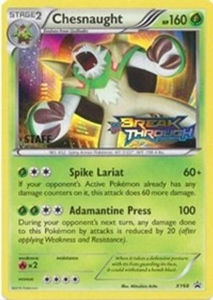 Chesnaught - XY68 (Prerelease [Staff] () Holofoil [Promos: XY Promos] Pokemon Single Pokémon