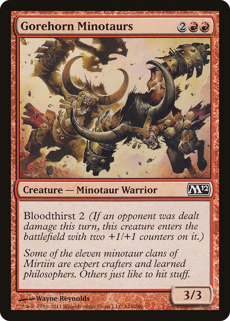 Gorehorn Minotaurs (M12-144) [Magic 2012] MTG Single Wizards of the Coast