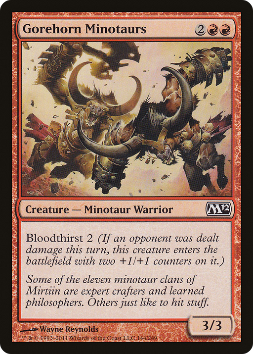 Gorehorn Minotaurs (M12-144) [Magic 2012] MTG Single Wizards of the Coast