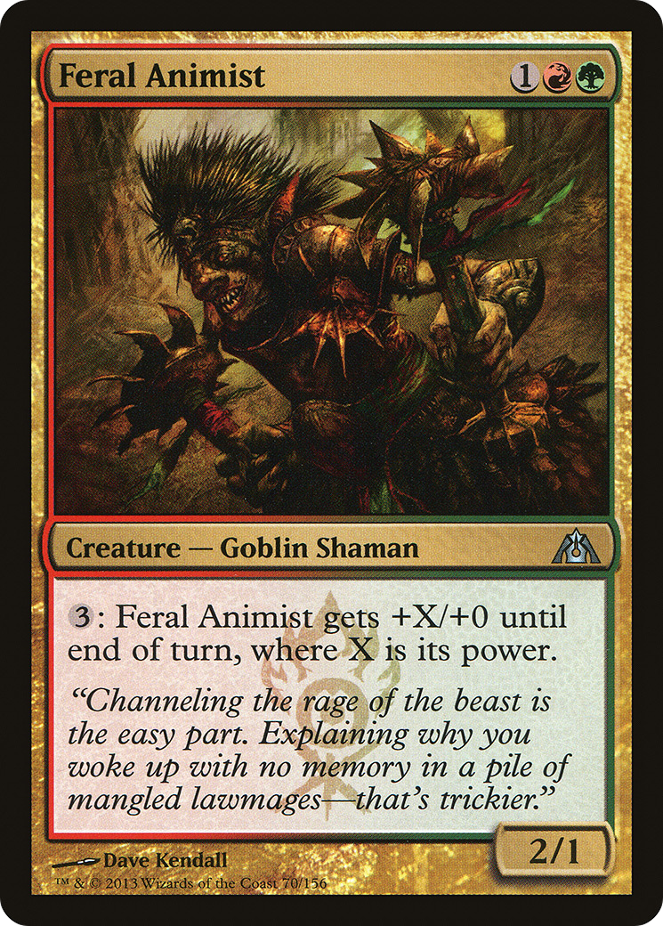 Feral Animist (DGM-070) [Dragon's Maze] Foil MTG Single Wizards of the Coast