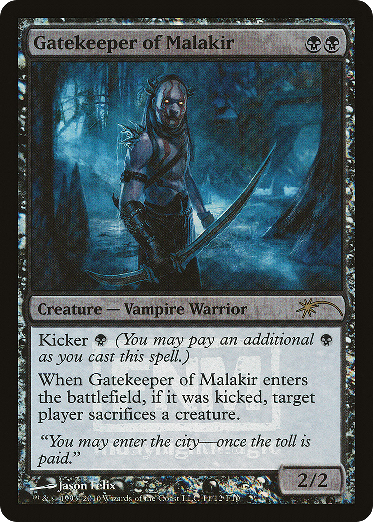 Gatekeeper of Malakir [Friday Night Magic 2010] MTG Single Magic: The Gathering