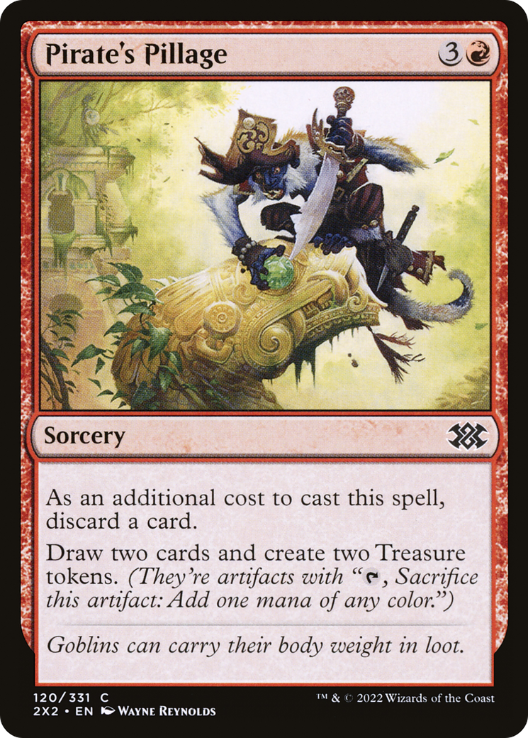 Pirate's Pillage (2X2-120) [Double Masters 2022] Foil MTG Single Wizards of the Coast
