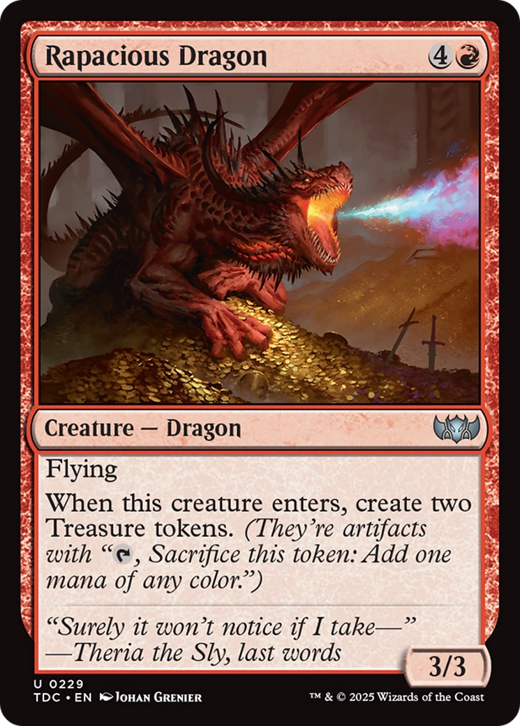 Rapacious Dragon (TDC-229) [Commander: Tarkir: Dragonstorm] MTG Single Wizards of the Coast