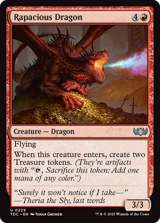 Rapacious Dragon (TDC-229) [Commander: Tarkir: Dragonstorm] MTG Single Wizards of the Coast