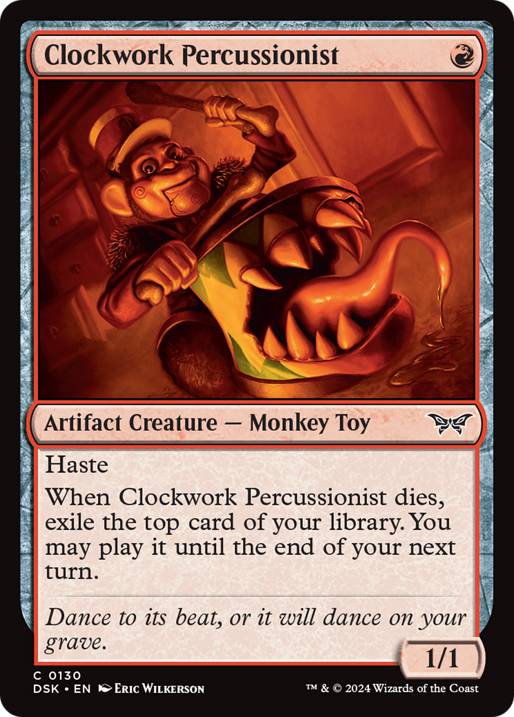 Clockwork Percussionist (0130) (DSK-130) [Duskmourn: House of Horror] Foil MTG Single Wizards of the Coast