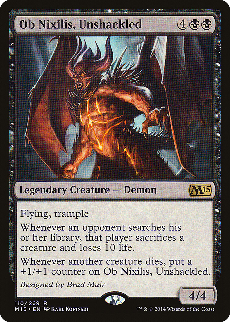 Ob Nixilis, Unshackled (M15-110) [Magic 2015] Foil MTG Single Wizards of the Coast