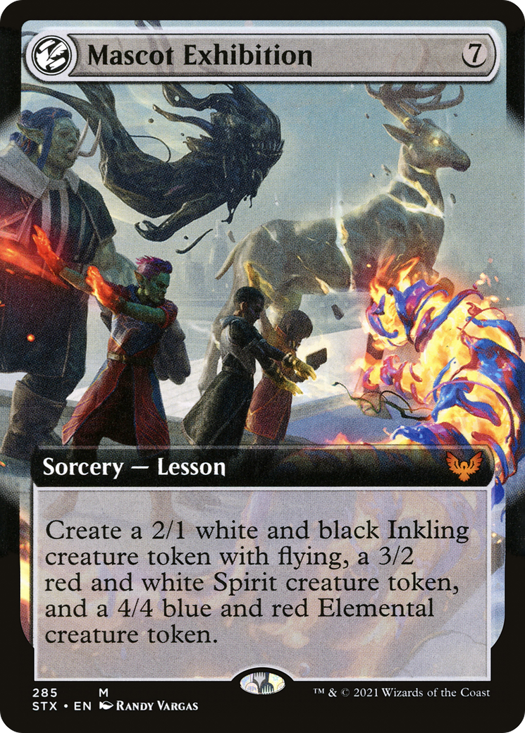 Mascot Exhibition (STX-285) [Strixhaven: School of Mages] (Extended Art) Foil MTG Single Wizards of the Coast