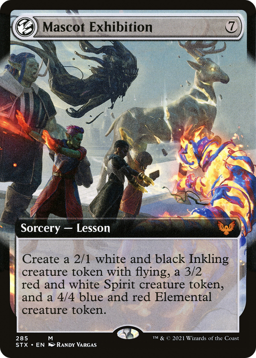 Mascot Exhibition (STX-285) [Strixhaven: School of Mages] (Extended Art) Foil MTG Single Wizards of the Coast