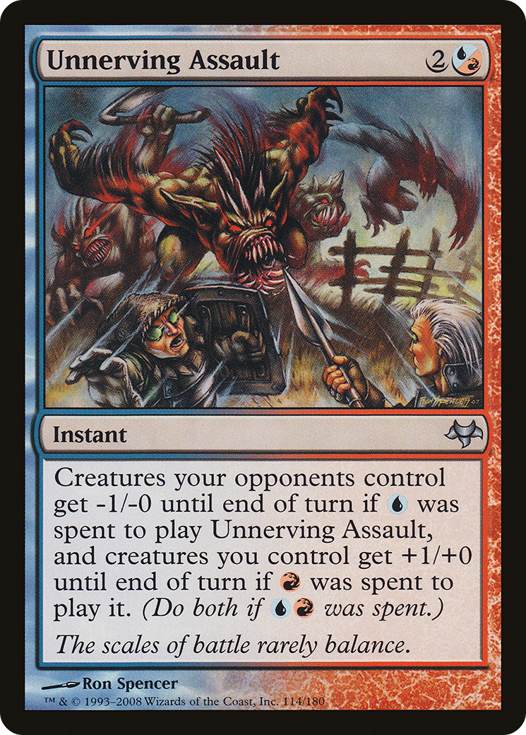 Unnerving Assault (EVE-114) [Eventide] MTG Single Wizards of the Coast