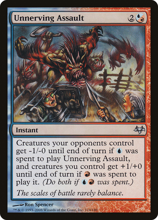 Unnerving Assault (EVE-114) [Eventide] MTG Single Wizards of the Coast