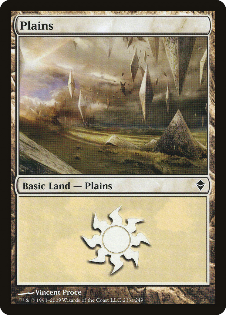 Plains (233a) (ZEN-233A) [Zendikar] MTG Single Wizards of the Coast