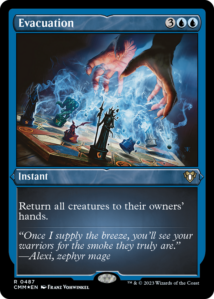 Evacuation (CMM-487) [Commander Masters] Etched Foil MTG Single Wizards of the Coast