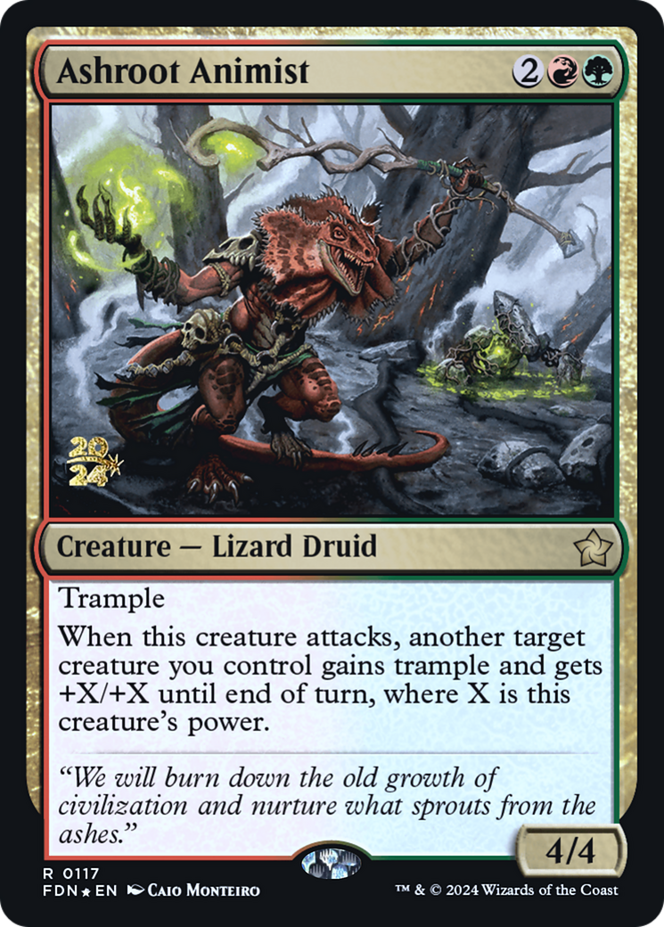 Ashroot Animist (PRE-117) [Foundations Promos] Foil MTG Single Wizards of the Coast