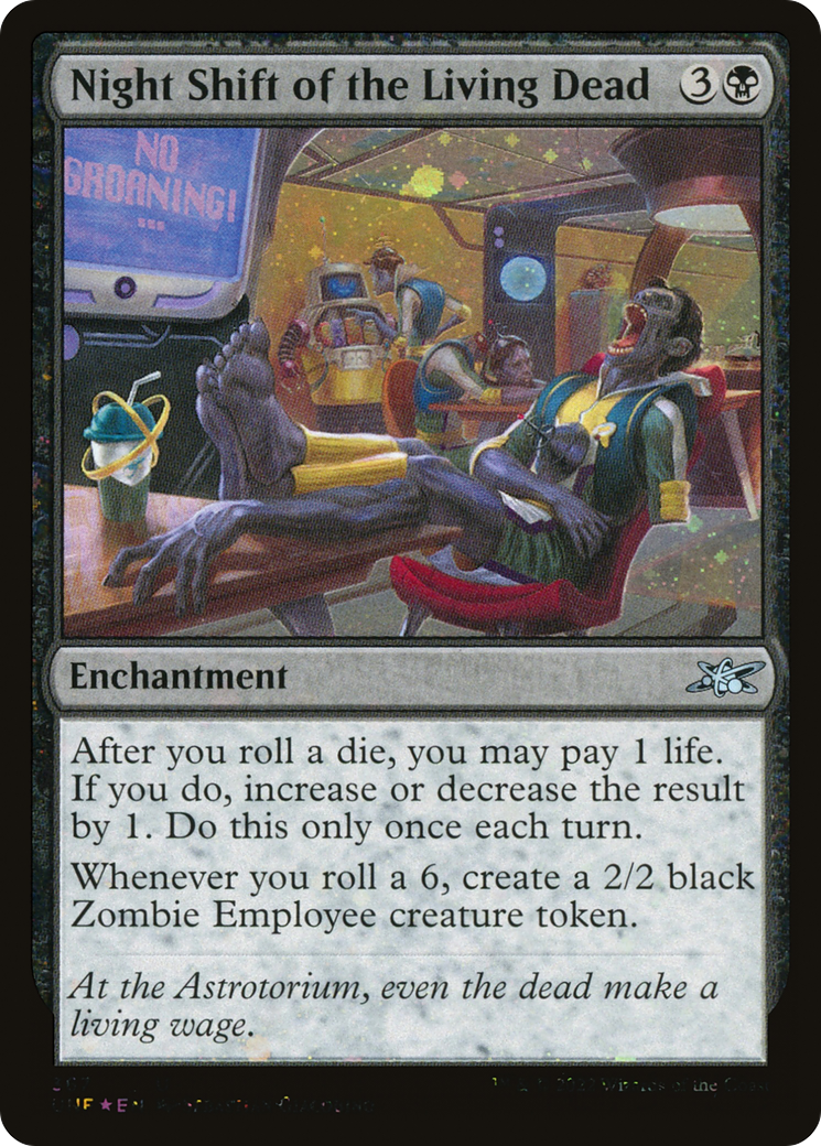 Night Shift of the Living Dead (Galaxy Foil) (UNF-367) [Unfinity] Foil MTG Single Wizards of the Coast