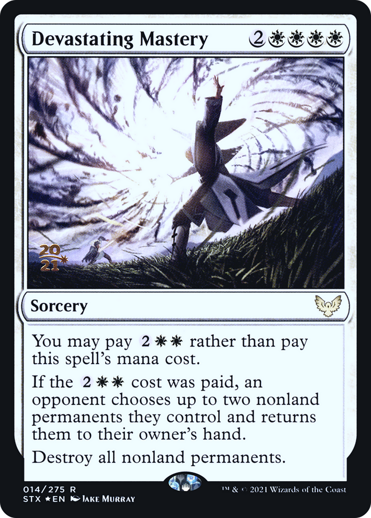 Devastating Mastery (PRE-14S) [Strixhaven: School of Mages Promos] Foil MTG Single Wizards of the Coast