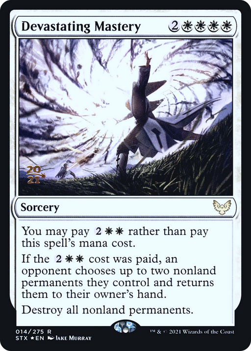 Devastating Mastery (PRE-14S) [Strixhaven: School of Mages Promos] Foil MTG Single Wizards of the Coast