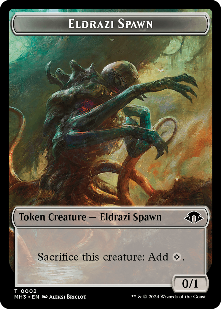Eldrazi Spawn // Zombie Double-Sided Token [Tokens] Modern Horizons 3 Tokens MTG Single Magic: The Gathering