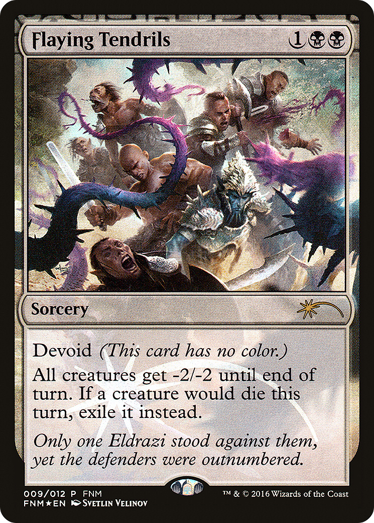 Flaying Tendrils (FNM-009) [Misc] Friday Night Magic 2016 Foil MTG Single Wizards of the Coast