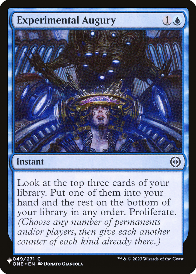 Experimental Augury (LIST-ONE-49) [Mystery Booster] The List MTG Single Wizards of the Coast