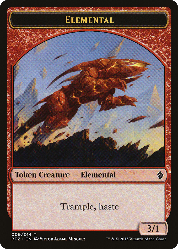 Elemental (BFZ-009) [Tokens] Battle for Zendikar Tokens MTG Single Wizards of the Coast