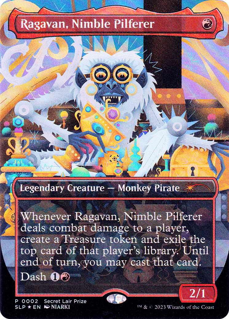 Ragavan, Nimble Pilferer (SLP-002) [Secret Lair] Showdown (Borderless) Foil MTG Single Wizards of the Coast
