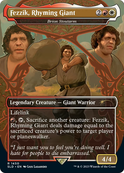 Fezzik, Rhyming Giant - Brion Stoutarm (SLD-1450) [Secret Lair] Drop (Borderless) MTG Single Wizards of the Coast