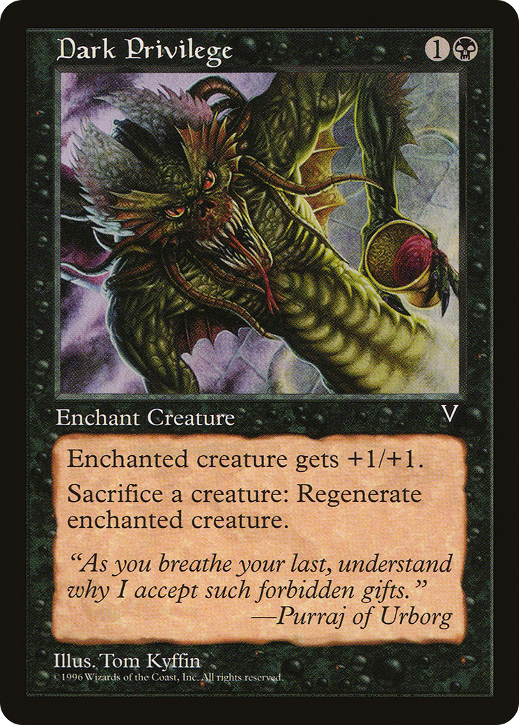 Dark Privilege [Visions] MTG Single Magic: The Gathering
