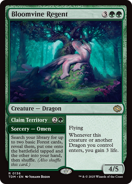 Bloomvine Regent (TDM-136) [Tarkir: Dragonstorm] Foil MTG Single Wizards of the Coast