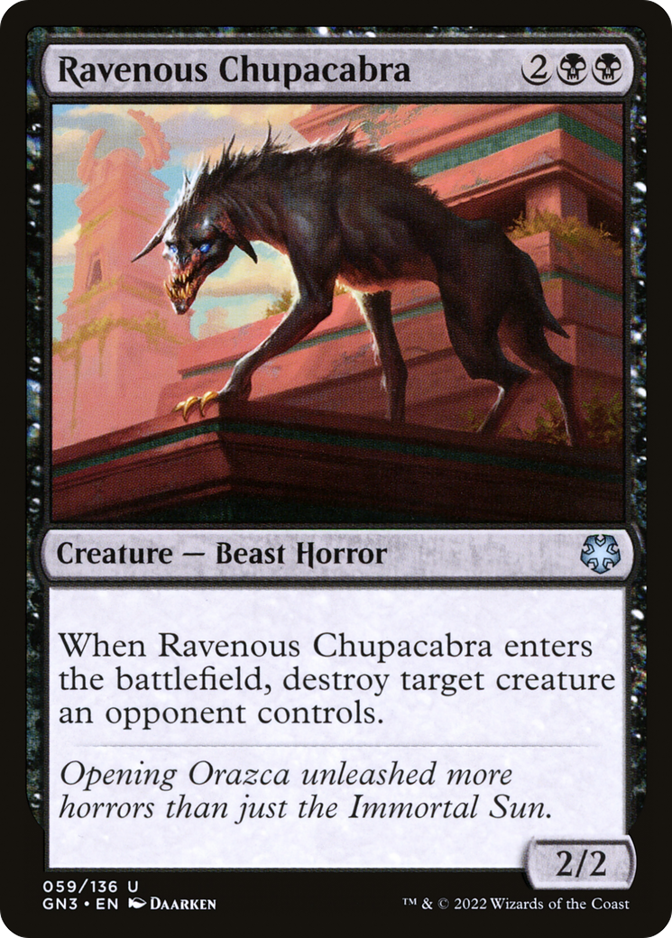 Ravenous Chupacabra (GN3-059) [Misc] Game Night: Free-for-All MTG Single Wizards of the Coast
