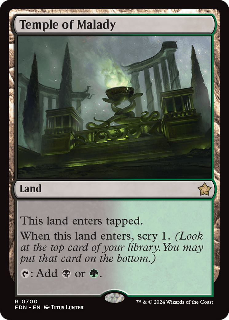Temple of Malady (FDN-700) [Foundations] MTG Single Wizards of the Coast