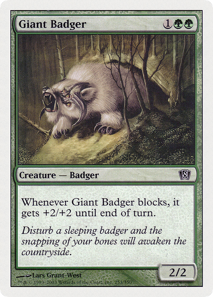 Giant Badger (8ED-253) [8th Edition] Foil MTG Single Wizards of the Coast