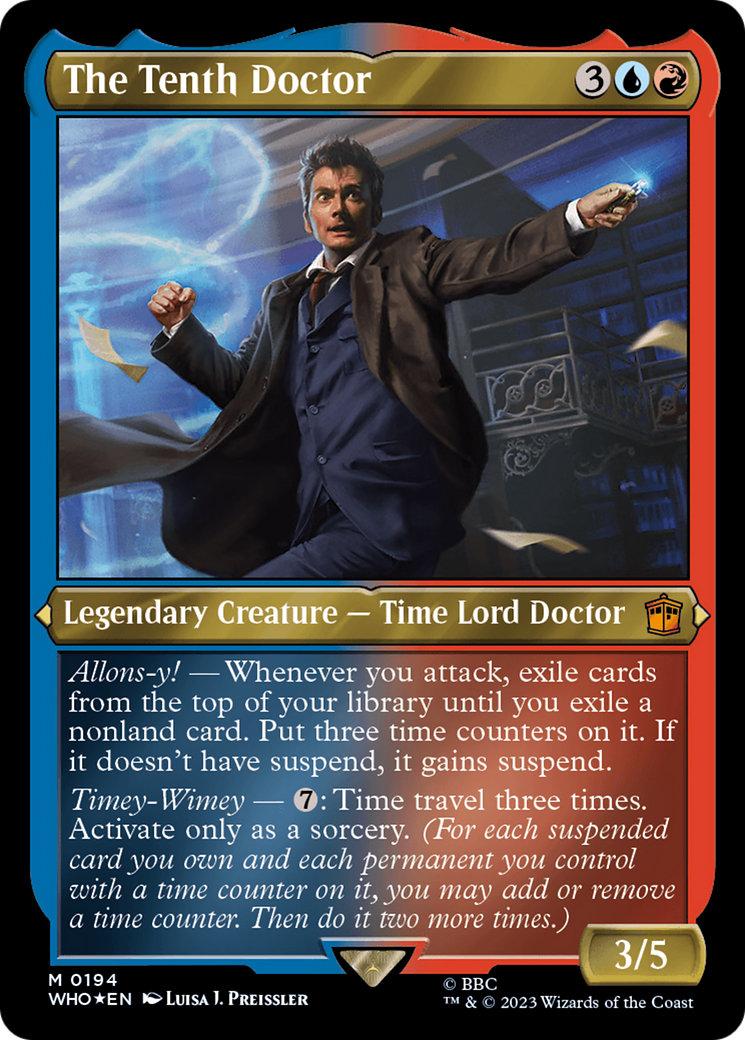 The Tenth Doctor (Display Commander) - Thick Stock (WHO-194) [Doctor Who] Foil MTG Single Wizards of the Coast