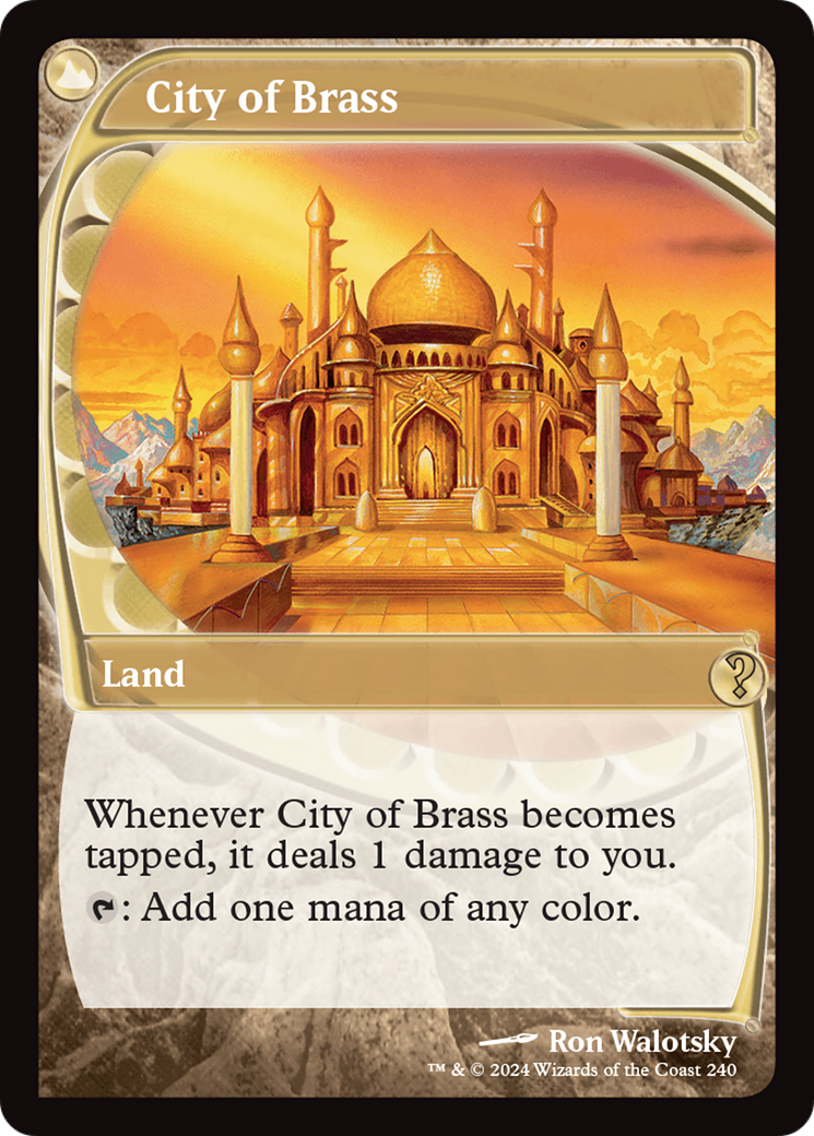 City of Brass (Future Sight) (MB2-240) [Mystery Booster] Mystery Booster 2 Foil MTG Single Wizards of the Coast