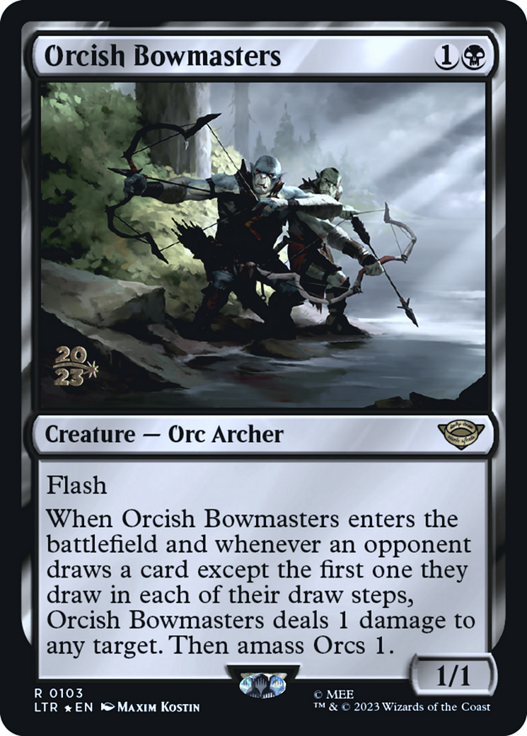 Orcish Bowmasters (PRE-103) [Tales of Middle-earth Promos] Foil MTG Single Wizards of the Coast
