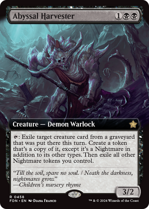Abyssal Harvester (FDN-458) [Foundations] (Extended Art) Foil MTG Single Wizards of the Coast