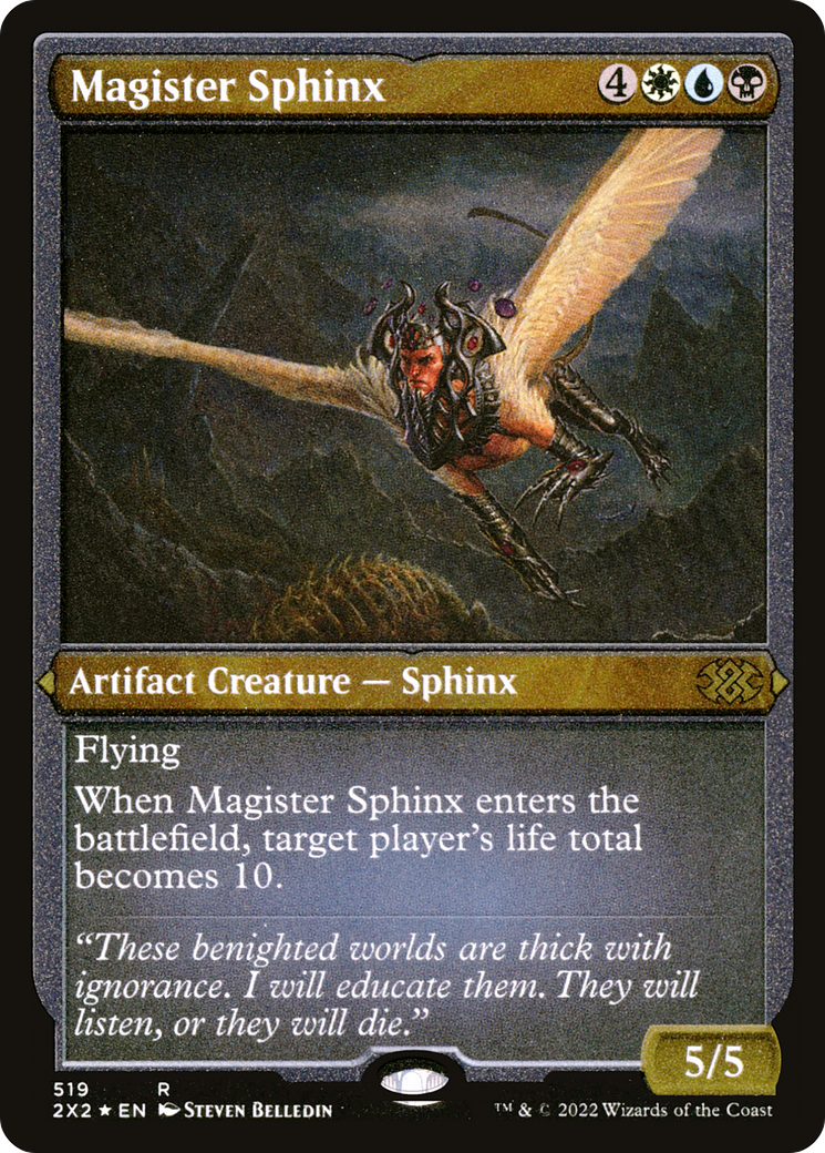 Magister Sphinx (Foil Etched) (2X2-519) [Double Masters 2022] Foil MTG Single Wizards of the Coast