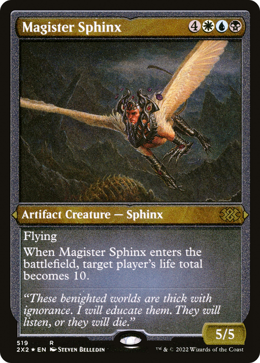 Magister Sphinx (Foil Etched) (2X2-519) [Double Masters 2022] Foil MTG Single Wizards of the Coast