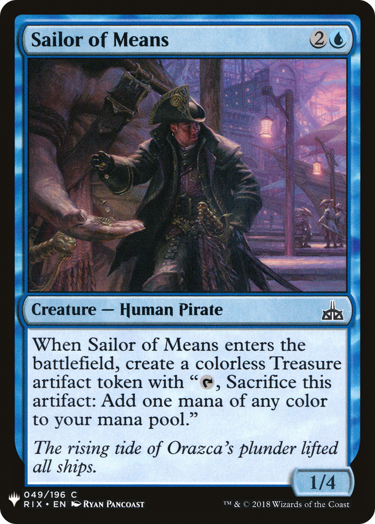 Sailor of Means (LIST-RIX-49) [Mystery Booster] The List MTG Single Wizards of the Coast