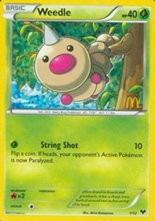Weedle - 1/12 (/12) Holofoil [Promos: McDonalds Promos 2014] Pokemon Single Pokémon