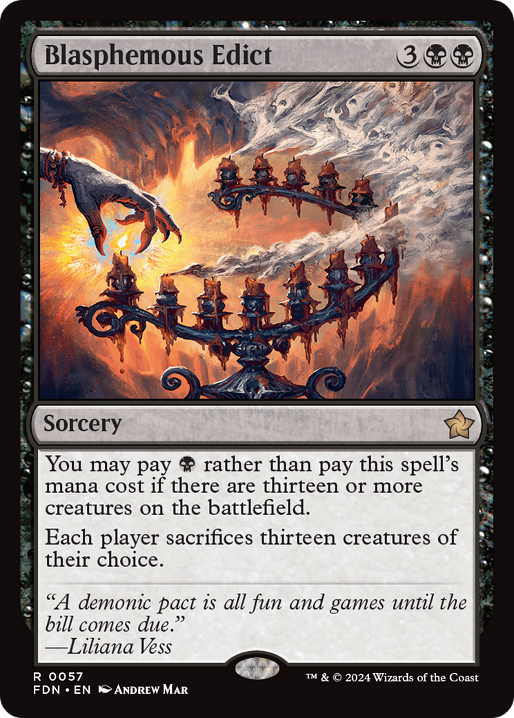 Blasphemous Edict (FDN-057) [Foundations] MTG Single Wizards of the Coast