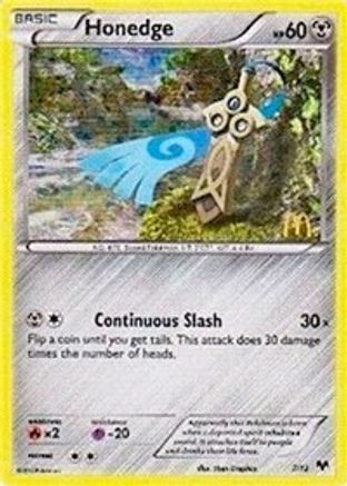 Honedge - 7/12 (7/12) - [Promos: McDonalds Promos 2014] Holofoil Pokemon Single Pokémon