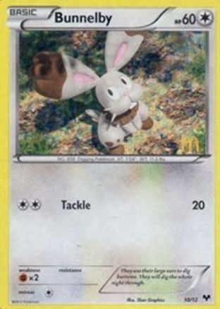Bunnelby - 10/12 (/12) Holofoil [Promos: McDonalds Promos 2014] Pokemon Single Pokémon