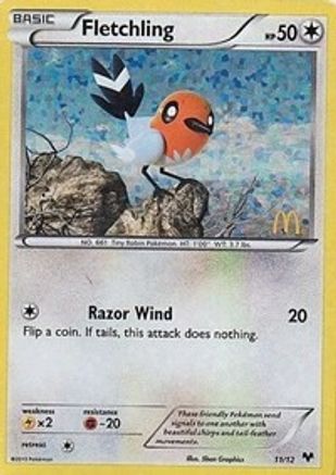 Fletchling - 11/12 (/12) Holofoil [Promos: McDonalds Promos 2014] Pokemon Single Pokémon