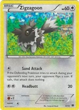 Zigzagoon - 11/12 (/12) Holofoil [Promos: McDonalds Promos 2015] Pokemon Single Pokémon