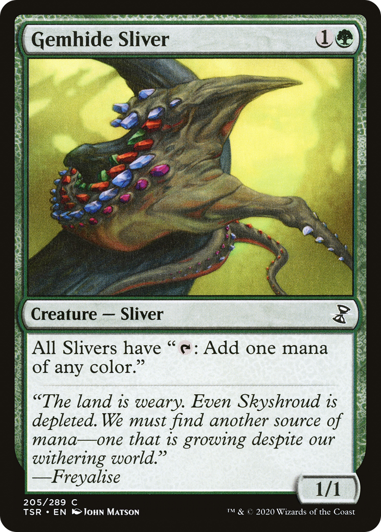 Gemhide Sliver (TSR-205) [Time Spiral Remastered] Foil MTG Single Wizards of the Coast