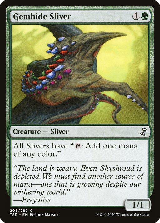Gemhide Sliver (TSR-205) [Time Spiral Remastered] MTG Single Wizards of the Coast